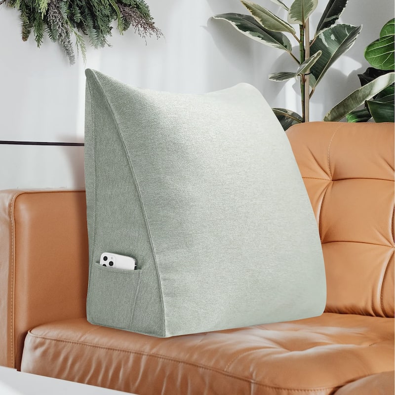 WOWMAX Bed Rest Wedge Reading Pillow Sofa Daybed Triangle Cushion 24